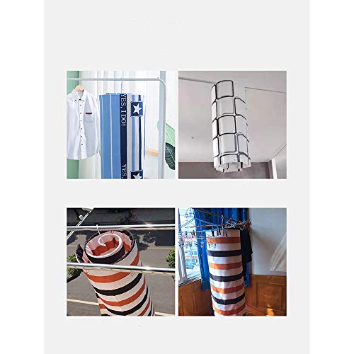 Spiral Sheets Hangers,Drying Rack, Spiral Shaped Hanger, Rotating Quilt Storage Rack, Quilt Blanket Rack Good for Laundry Window Indoor Balcony, 2.2 M