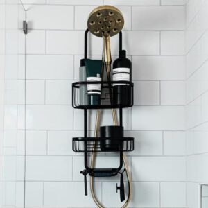 probeautify hanging shower caddy over shower head - black shower caddy hanging - shower caddy and shower rack for ultimate convenience
