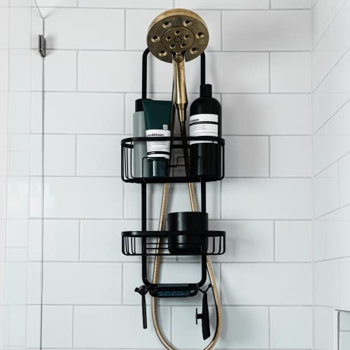 PROBEAUTIFY Hanging Shower Caddy Over Shower Head - Black Shower Caddy Hanging - Shower Caddy and Shower Rack for Ultimate Convenience