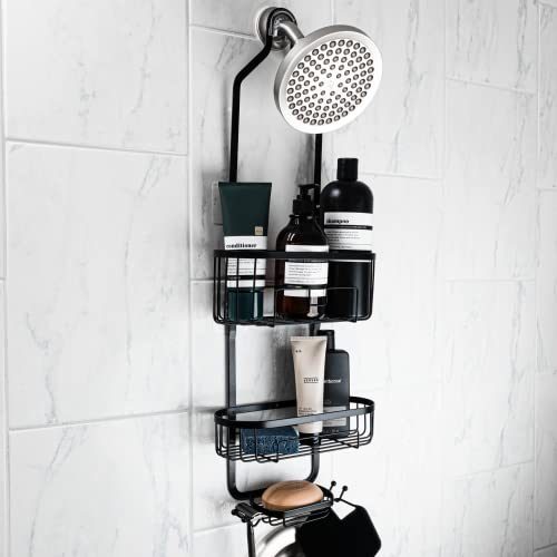 PROBEAUTIFY Hanging Shower Caddy Over Shower Head - Black Shower Caddy Hanging - Shower Caddy and Shower Rack for Ultimate Convenience