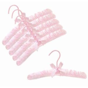 only hangers® 12" pink children's satin padded hangers - pack of (6)