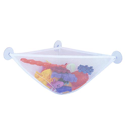 Zcargel Bath Toy Organizer, Kids Bath Toy Storage Net and Corner Shower Caddy Bag with 3 Strong Suction Cups The Bathroom Storage Ideas for Baby Boys and Girls