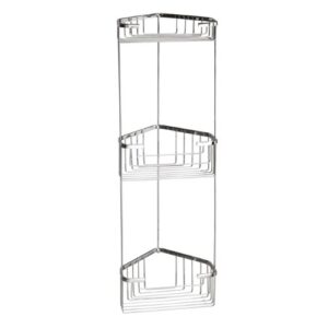 Gedy Gedy 2484 Wire Corner Triple Shower Basket, Chrome