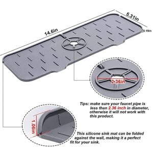 Kitchen Bathroom Silicon Sink Splash Drying Mat, Faucet Drip Protector, Commonly Used Sink Accessories In Bars, Rvs, Kitchens, Bathrooms And Farmhouses.