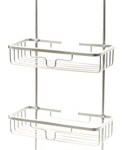 Splash Home Shower Caddy, Bathroom Organizer, Aluminum Hanging Over Shower Head, 3 Storage Rack Rustproof for Shower Room and Bathroom 24 x 5 x 11.5, Chrome