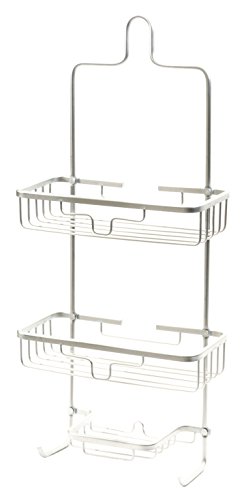 Splash Home Shower Caddy, Bathroom Organizer, Aluminum Hanging Over Shower Head, 3 Storage Rack Rustproof for Shower Room and Bathroom 24 x 5 x 11.5, Chrome