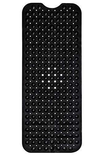 ENKOSI Large Bath Mat - Shower Mat Non Slip - Non Slip Bathtub Mat - Long 40 x 16 Inch Bathroom Mats for Tub Nonslip - Anti Slip Bathmats - Tub Mat - Bathtub Mat Non Slip - Bath Mat for Tub (Black)