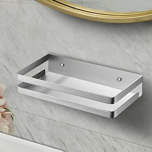 JSVER Stainless Steel Bathroom Shelf Bathroom Shower Shelf Wall Mounted, Bath Shower Caddy Rack, Bath Shower Shelf Basket for Sponge, Shampoo, Soap, Lotion, Razor