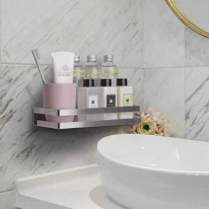 JSVER Stainless Steel Bathroom Shelf Bathroom Shower Shelf Wall Mounted, Bath Shower Caddy Rack, Bath Shower Shelf Basket for Sponge, Shampoo, Soap, Lotion, Razor