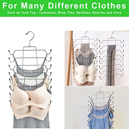 dineda 2PACK Tank Top Hanger Bra Organizer Bra Hangers for Closet Organizer Hangers Shirt Space Saving Black