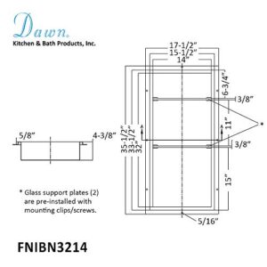 Dawn FNIBN3214 Shower Niche, Polised Satin