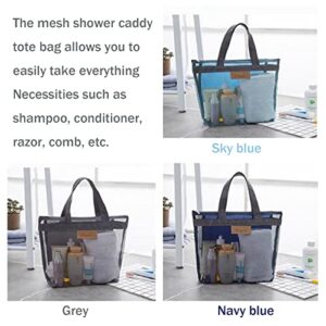 CHuikp Mesh Portable Shower Caddy ，Portable Shower Caddy Bag Dry Hanging Portable Shower Tote Bag ，Shower Caddy Suitable For Travel Swimming Sports Gym Camp Shopping College Dorms(3PCS)