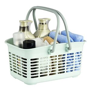 alink plastic shower caddy basket with handle, portable organizer storage basket for college dorm, bathroom, kitchen - blue