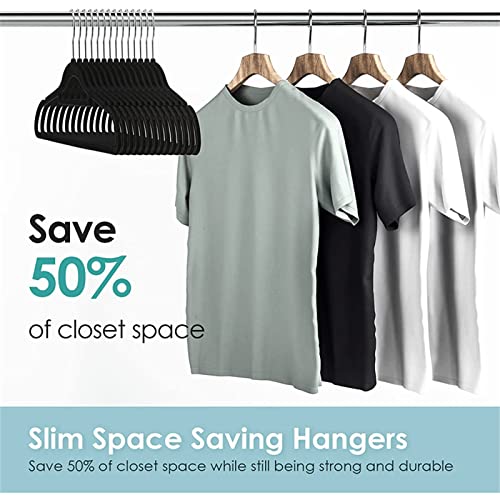 Velvet Garment Hanger, Non-Slip Hanger, Space Saving Clothes Hanger, Heavy Duty Adult Hanger with 360° Swivel Hook, Pack of 30 (2)