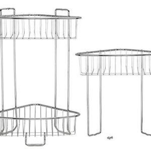 ToiletTree Products Rust Proof Stainless Steel Shower Floor Caddy, 3 Tiers (Assembly Required - Screwdriver Included) (Collapsible)