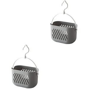doitool 2pcs plastic hanging shower caddy basket: connecting organizers storage basket with hook for bathroom kitchen pantry bathroom dorm room