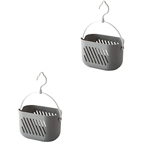 DOITOOL 2pcs Plastic Hanging Shower Caddy Basket: Connecting Organizers Storage Basket with Hook for Bathroom Kitchen Pantry Bathroom Dorm Room