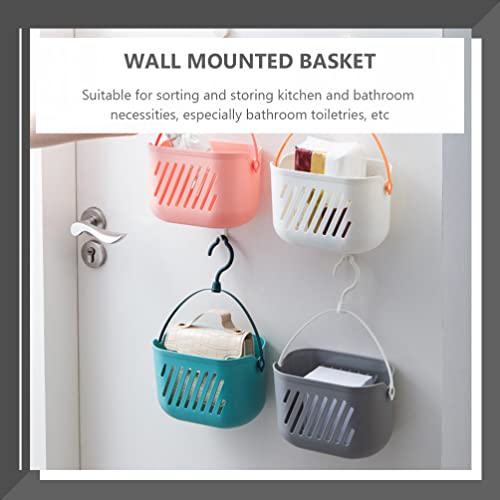 DOITOOL 2pcs Plastic Hanging Shower Caddy Basket: Connecting Organizers Storage Basket with Hook for Bathroom Kitchen Pantry Bathroom Dorm Room