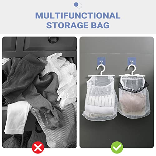 4 Pack Drying Mesh Bag, Quick Dry Shower Caddy Basket Hanging Toiletry with Hook, for College Dorm Life, Gyms, Camping and Travel.