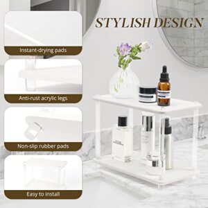 ACWOWO 2-Tier Instant Dry Bathroom Organizer Countertop, Kitchen Counter Shelf Organizer, Diatomaceous Earth Perfume Vanity Skincare Organizers Tray