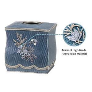 Popular Bath Capri, Tissue Box, Slate Blue