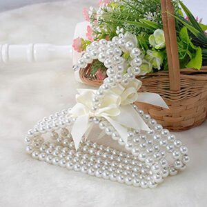 a&s creavention luxury plastic pearl hanger for baby, small dog or cat clothing (5pcs, white)