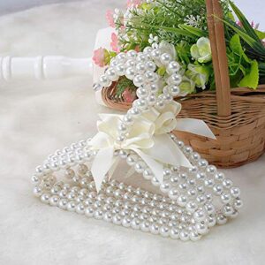 A&S Creavention Luxury Plastic Pearl Hanger for Baby, Small Dog or Cat Clothing (5pcs, White)