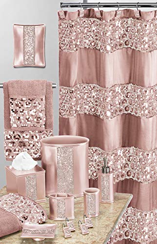 Popular Bath Sinatra Modern Bath Tumbler Modern Classic Contemporary Decorative Beautiful Designs Bathroom Decor for Home Luxury Bath, Blush