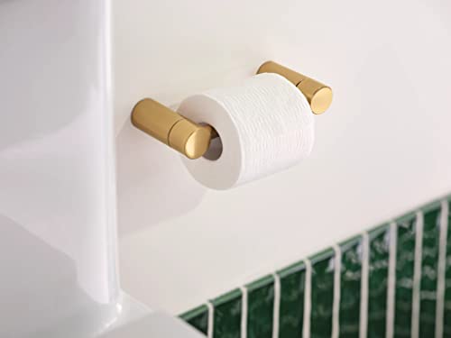 Moen Align Brushed Gold Pivoting Double Post Modern Toilet Paper Holder, YB0408BG