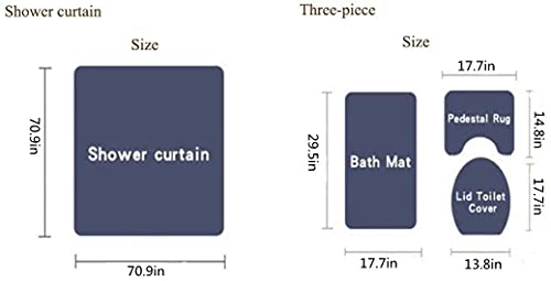 jieprom 4PCS to My Son Shower Curtain Set with Non-Slip Rugs, Toilet Lid Cover and Bath Mat, Inspirational Quotes Shower Curtain with 12 Hooks, Durable Waterproof Bathroom Decor Set