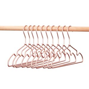 koobay premium 12.5" rose gold children display kids coat hangers, heavy duty baby hangers, for closet organization ,coat shirt clothes hangers, 10pack