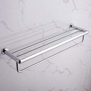 omoons stainless steel wall mounted bathroom double towel holder shelf storage rail rack