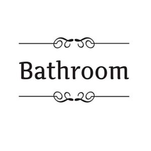 bestjybt diy removable washroom toilet bathroom wc sign door accessories wall sticker home decor (bathroom)