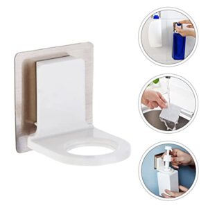 Angoily Shower Bracket Holder Type Shelf Free Toilet Bottle Shampoo Liquid Bathroom Rack Hook Hand Storage Home Kitchen Gel Seamless Punch for Suction Mounted Adhesive Self Wall