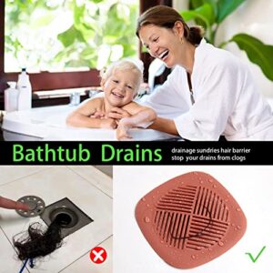 Hair Catcher Shower Drain Cover Durable Silicone 5.5 Inches Bathroom Accessories Drain Plug Drain Protector Hair Stopper for Kitchen Bathtub and Laundry Pink 2 Pack