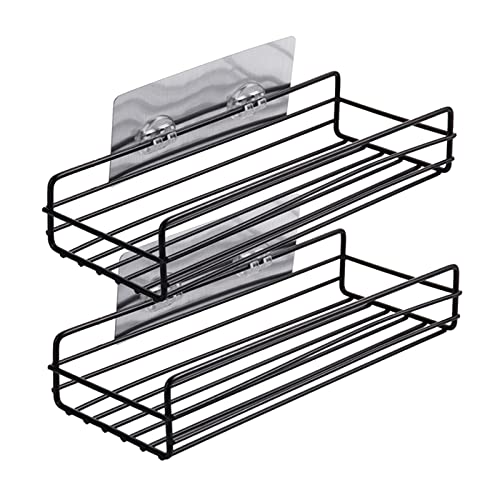 caelsikay Tabletop Metal Wire Basket Bathroom Stainless Steel Storage Basket 2 Pack Rectangular Organizer Holder Wall Mounted for Home Kitchen Cabinet