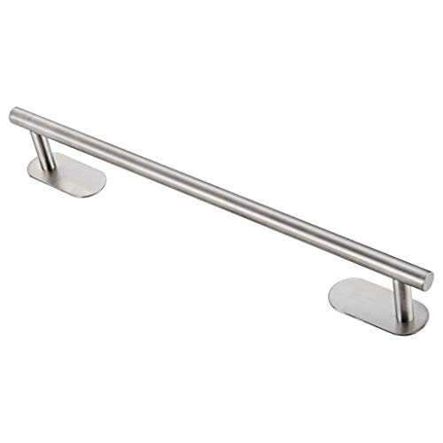 OMOONS Self Adhesive Single Towel Rail,Stainless Steel Bathroom Towel Holder Tack 40/50 / 60Cm(15.75/19.69/23.62 Inches),Towel Rails Wall Mounted for Kitchen Bathrooms (Size : 50Cm)/60Cm