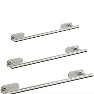 OMOONS Self Adhesive Single Towel Rail,Stainless Steel Bathroom Towel Holder Tack 40/50 / 60Cm(15.75/19.69/23.62 Inches),Towel Rails Wall Mounted for Kitchen Bathrooms (Size : 50Cm)/60Cm