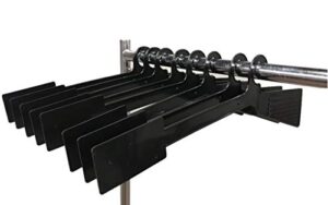 nahanco extra-long stockroom rail divider with straight body, 21 ½” l - black