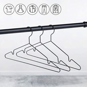 pamo Black Metal Clothes Hangers - 5,10 or 20 Stainless Steel Black Hangers 16.5"- Coated, Scratch- and Rust-Resistant - Space Saving Clothes Hanger