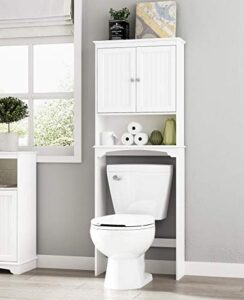 spirich home over the toilet storage cabinet, bathroom shelf over toilet, bathroom storage cabinet organizer, white