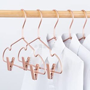 Koobay Clothes Hangers for Baby Metal Hangers with Adjustable Clips, 10PACK, Heavy-Duty and Space-Saving for Pants,Skirts, Coat, Dress (10)