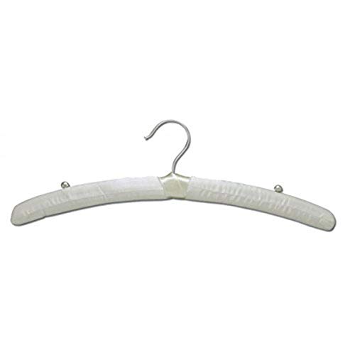 NAHANCO 4720425HU Satin Hangers - 15 1/2", Ivory (Pack of 12)