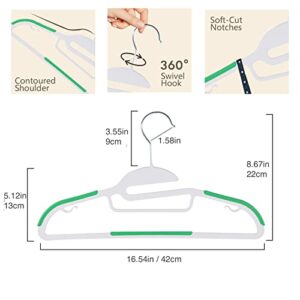 ATZJOY Non Slip Plastic Hangers 100 Pack Ultra Slim Heavy Duty Clothes Hangers Use for Wet & Dry Clothes