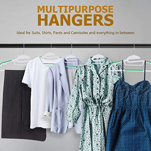 ATZJOY Non Slip Plastic Hangers 100 Pack Ultra Slim Heavy Duty Clothes Hangers Use for Wet & Dry Clothes