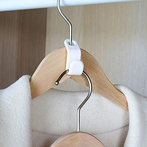 Clothes Hanger Connector Hooks, 12PCS Cascading Clothes Hangers for Heavy Duty Space Saving Cascading Connection Hooks for Clothes Closet White