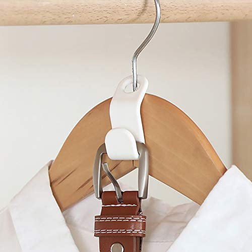 Clothes Hanger Connector Hooks, 12PCS Cascading Clothes Hangers for Heavy Duty Space Saving Cascading Connection Hooks for Clothes Closet White