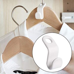 Clothes Hanger Connector Hooks, 12PCS Cascading Clothes Hangers for Heavy Duty Space Saving Cascading Connection Hooks for Clothes Closet White