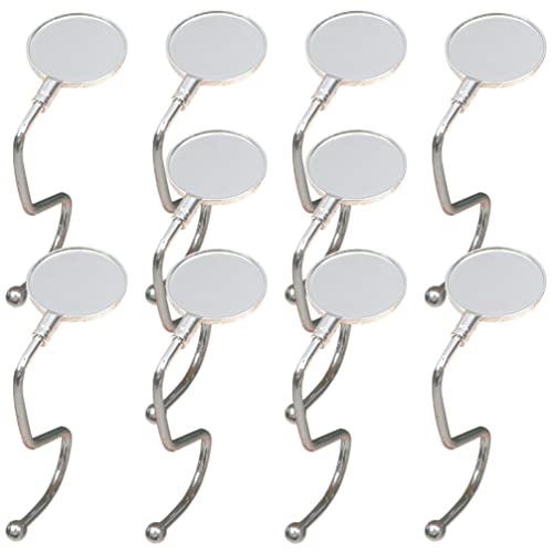 Zerodeko 10Pcs Purse Hook Hanger Table Desk Hanger Holder Portable Bag Holder Under Counter Christmas Stocking Holders Mantel Hooks Hanger