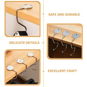 Zerodeko 10Pcs Purse Hook Hanger Table Desk Hanger Holder Portable Bag Holder Under Counter Christmas Stocking Holders Mantel Hooks Hanger